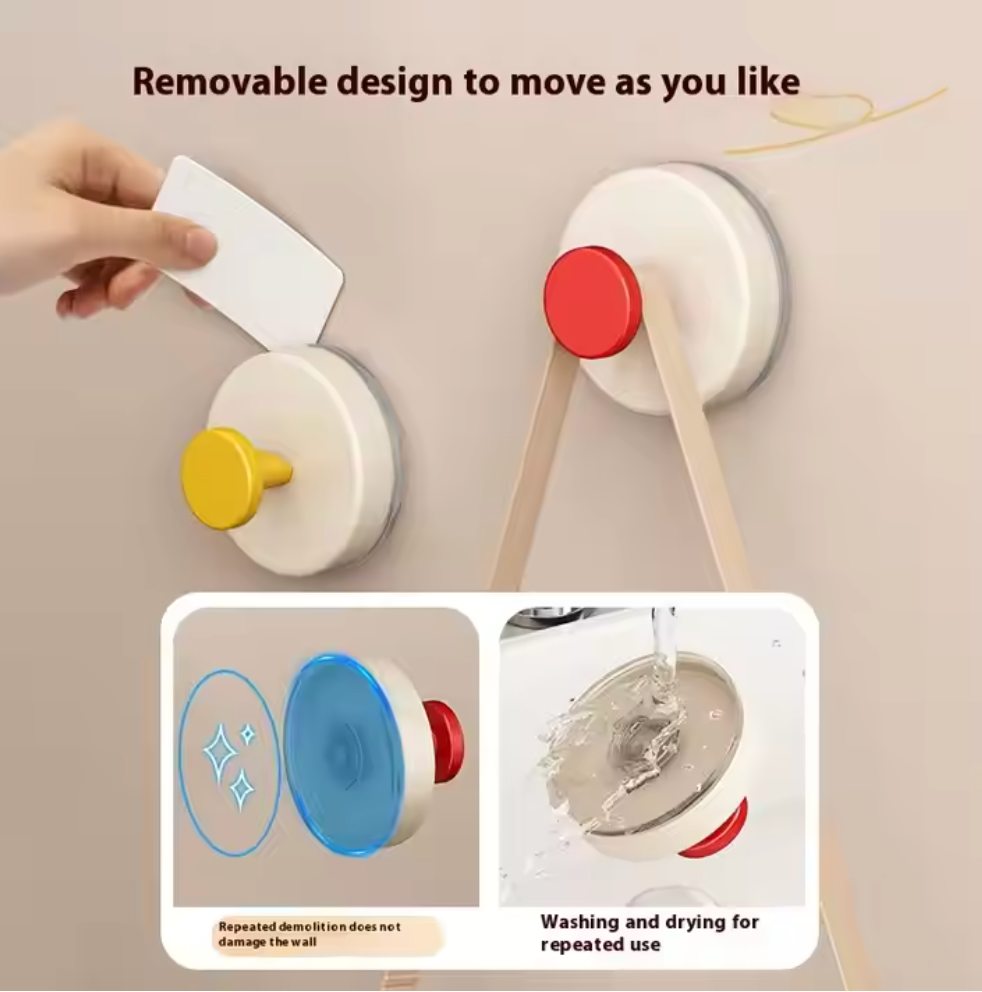Lior Marino - Rotating Vacuum Suction Wall Hook (Pack of 4)