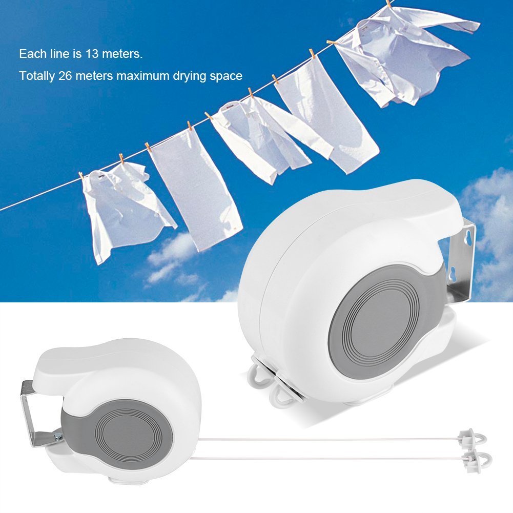 Lior Marino - Wall Mount Retractable Double Clothing Line