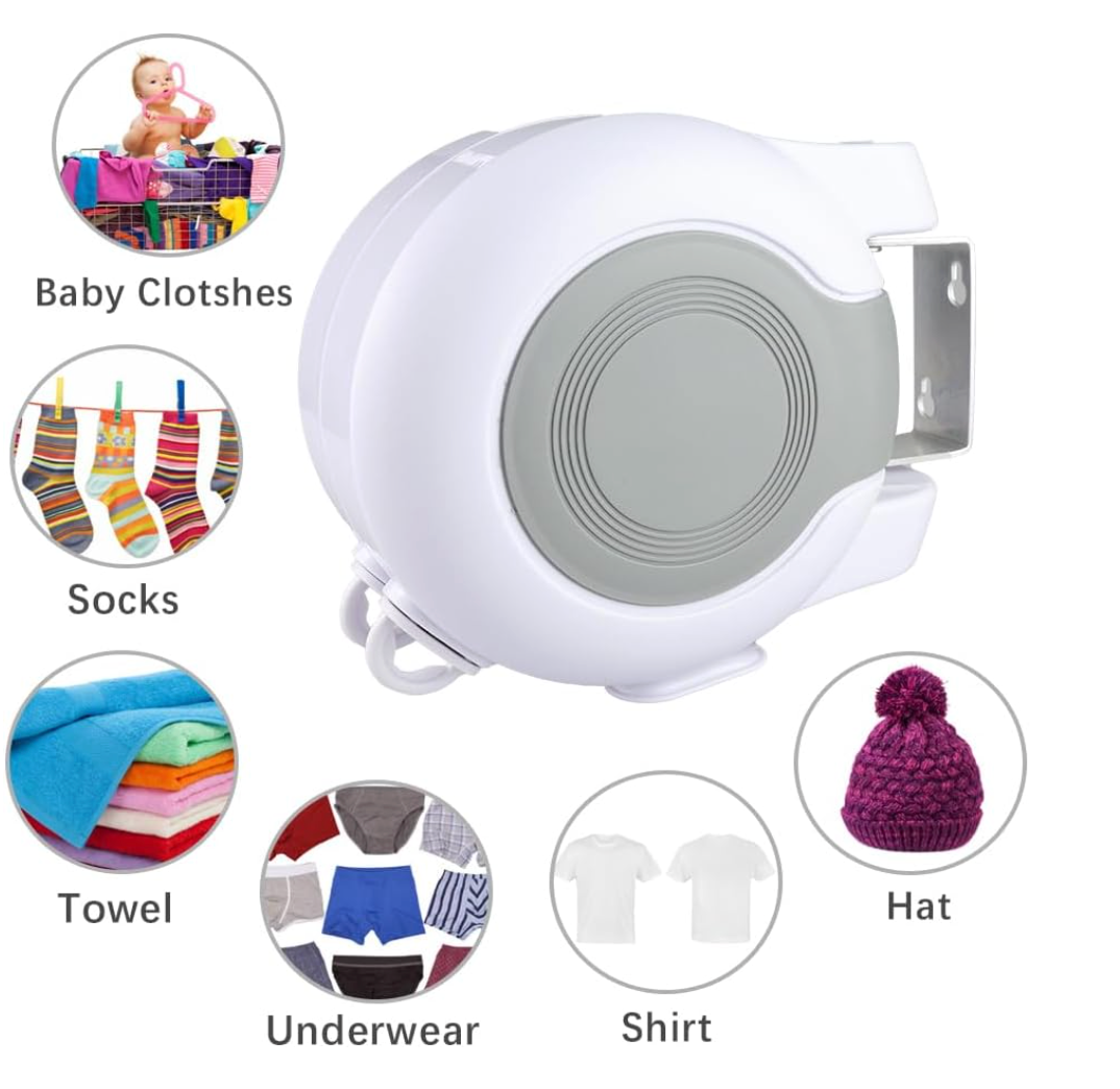 Lior Marino - Wall Mount Retractable Double Clothing Line