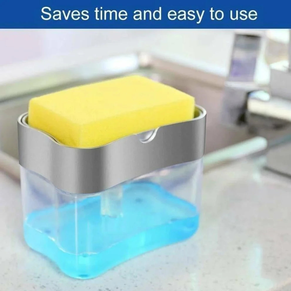 Lior Marino  2-in-1 Smart Kitchen Liquid Soap Dispenser with Sponge Holder