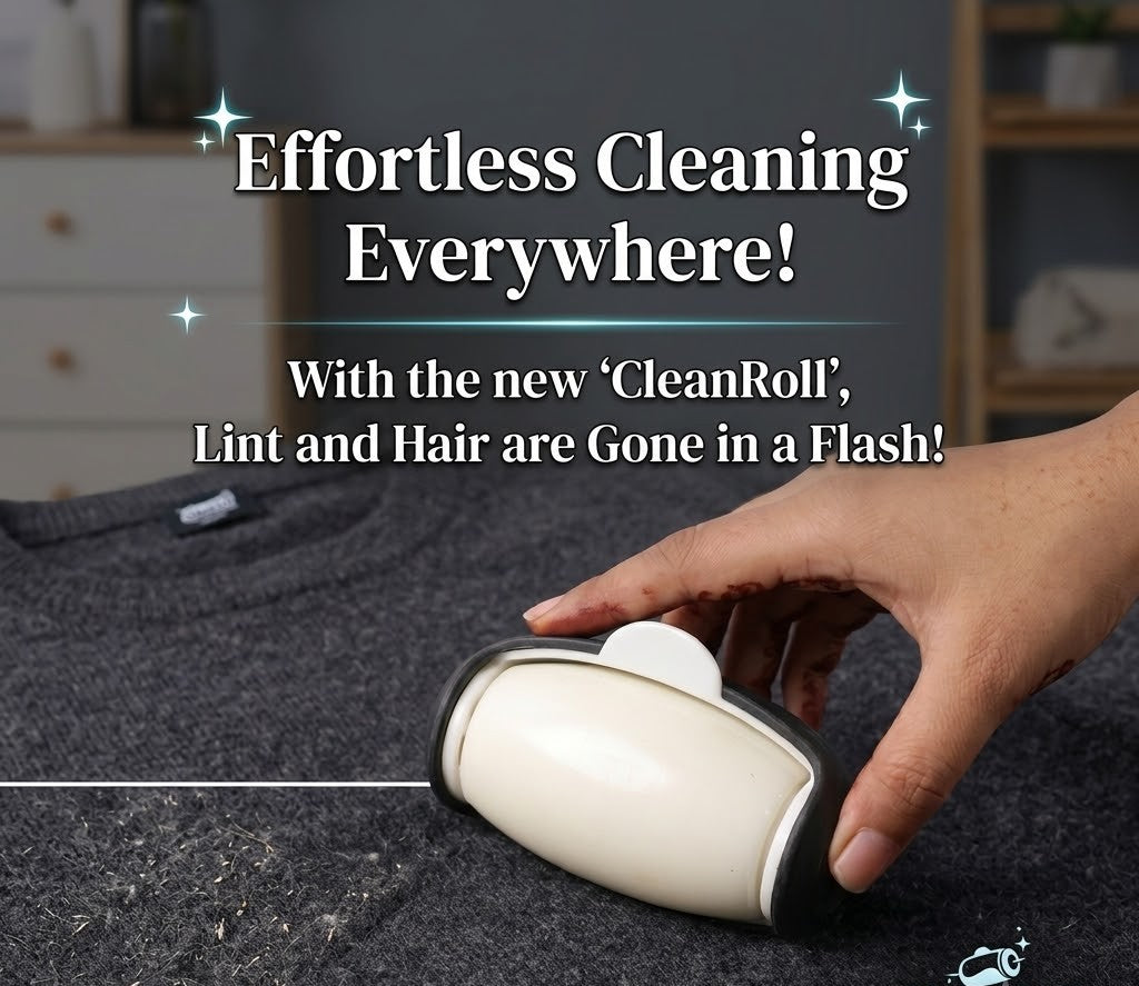 Lior Marino  CleanRoll Reusable Lint Roller – Instant Hair & Dust Remover for Clothing & Fabrics